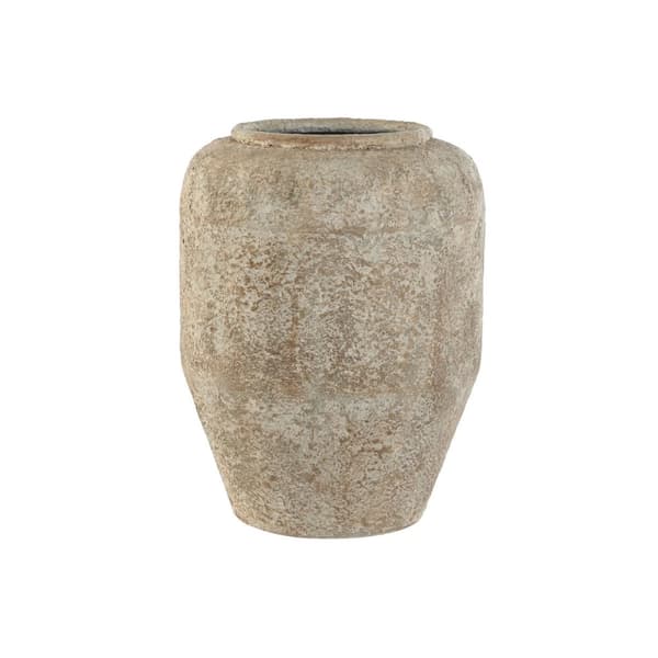 Vas Home ESPRIT Vit Brun Metall 23,5 x 23,5 x 30 cm