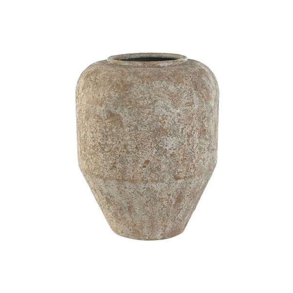 Vas Home ESPRIT Vit Metall 31,5 x 31,5 x 38,5 cm