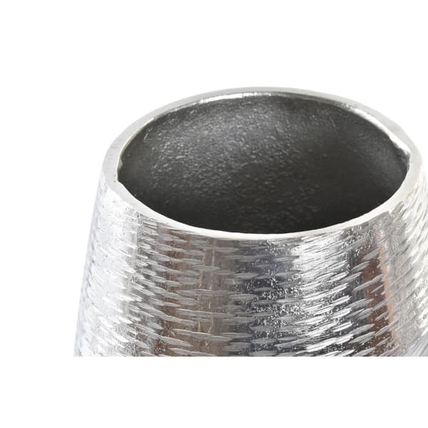 Vas DKD Home Decor Ansikte Silvrig Aluminium Modern (19 x 19 x 31 cm)