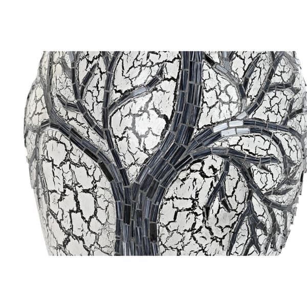 Vas DKD Home Decor Träd Vit Svart Vit/Svart Glas Terrakota n 29 x 29 x 60 cm