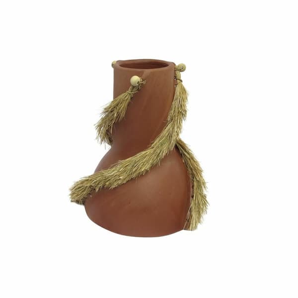 Vas DKD Home Decor Grå Terrakota n 26 x 26 x 30 cm (2 antal)