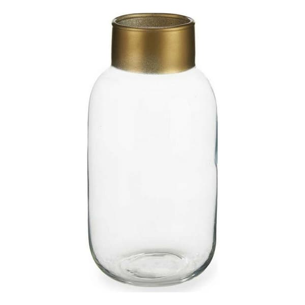 Vas Gyllene Transparent Glas (11,5 x 24 x 11,5 cm)