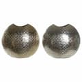 Miniatyrbillede 1 af 3: Vase DKD Home Decor 37 x 14 x 33 cm Sølvfarvet Gylden Aluminium Moderne (2 enheder)