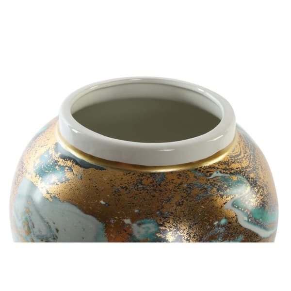 Vase DKD Home Decor Porcelæn Blå Moderne (22 x 22 x 41 cm)