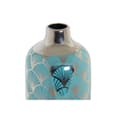 Miniatyrbillede 3 af 3: Vase DKD Home Decor 13 x 13 x 26 cm Porcelæn Turkisblå Orientalsk Chromsalt