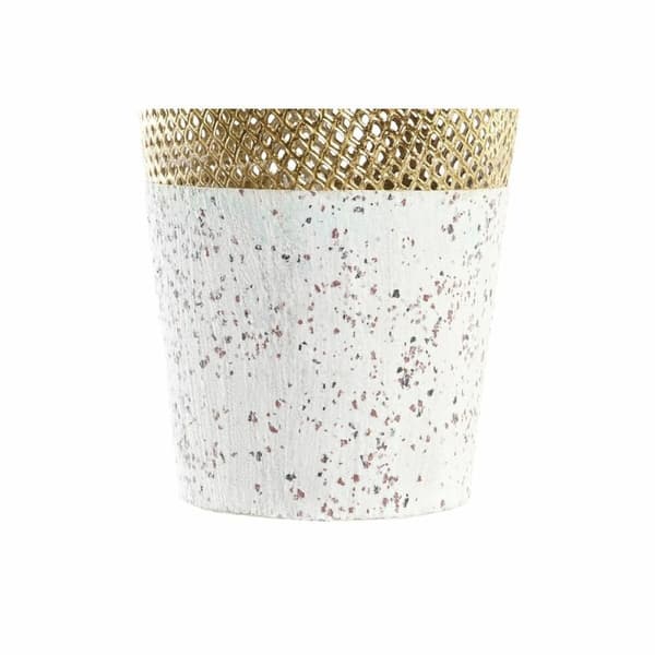 Vase DKD Home Decor Grå Gylden Metal Moderne 25 x 25 x 48 cm
