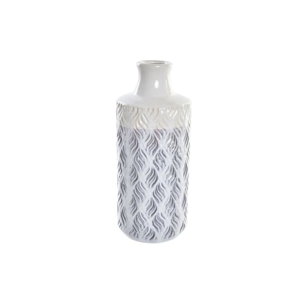 Vase DKD Home Decor Blå To-farvet Porcelæn Middelhavet 13 x 13 x 31 cm