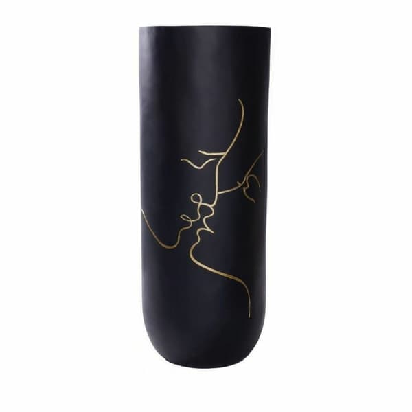 Vase DKD Home Decor Sort Harpiks Moderne (35 x 35 x 90 cm)