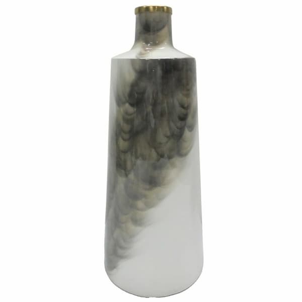 Vase DKD Home Decor Metal To-farvet Jern Moderne (19 x 19 x 46 cm)