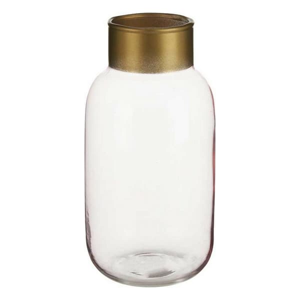 Vase Glat Pink Gylden Glas (11,5 x 24 x 11,5 cm)