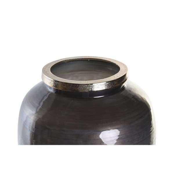 Vase DKD Home Decor Krystal Aluminium Multifarvet 29 x 29 x 52 cm Moderne