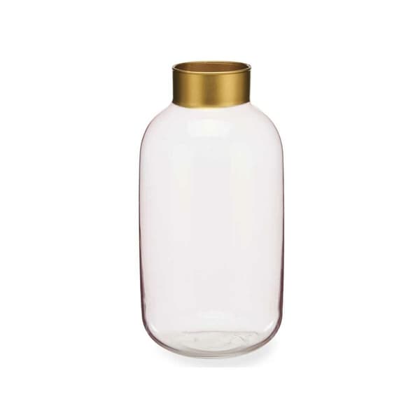 Vase Pink Gylden Glas 14,5 x 29,5 x 14,5 cm (6 enheder)