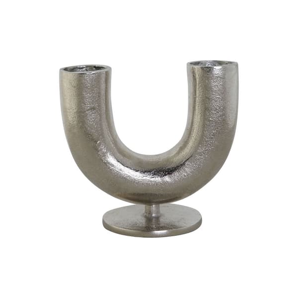 Vase DKD Home Decor Sølvfarvet Aluminium 19 x 11 x 17 cm