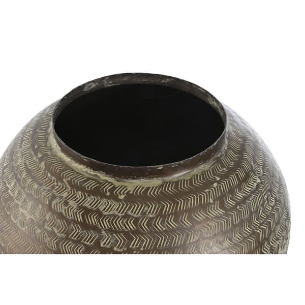 Vase Home ESPRIT Grøn Aluminium 40 x 40 x 49 cm