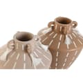 Miniatyrbillede 2 af 3: Vase Home ESPRIT Brun Lys brun Keramik Kolonistil Frynse 15,5 x 15,5 x 17,1 cm (2 enheder)