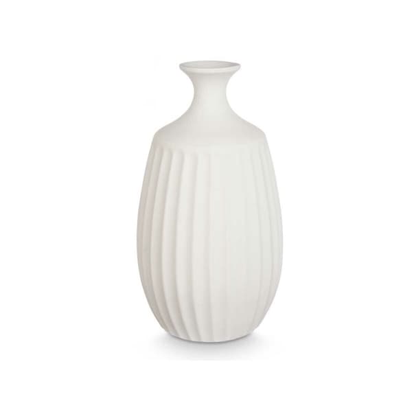 Vase Hvid Keramik 21 x 39 x 21 cm (2 enheder)