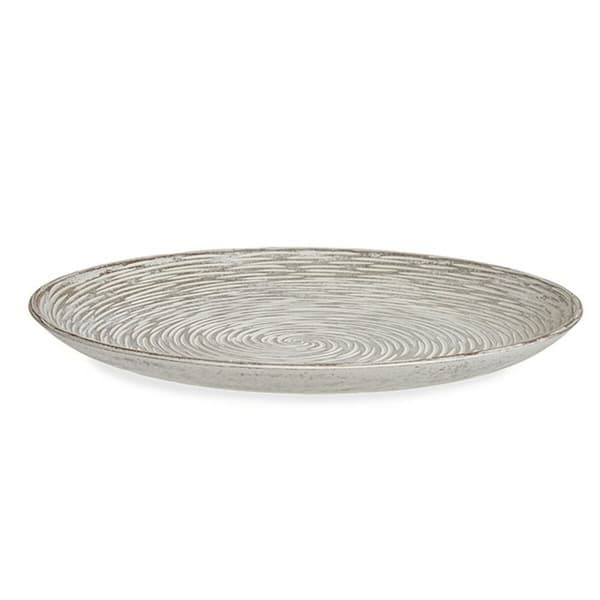 Borddekoration Spiral Hvid Træ MDF 34,5 x 3 x 34,5 cm (6 enheder)