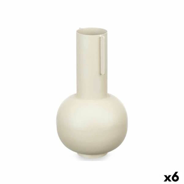 Vase Lys brun Stål 14 x 28 x 14 cm (6 enheder)
