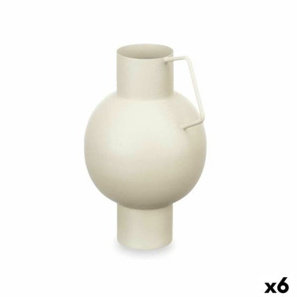 Vase Sfære Lys brun Stål 15 x 23 x 13 cm (6 enheder)
