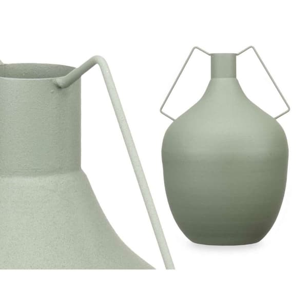 Vase Karaffel Grøn Stål 24 x 40 x 24 cm (4 enheder)