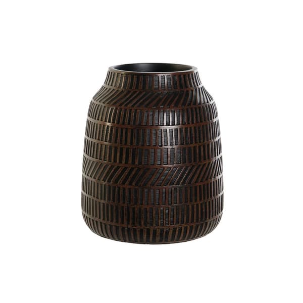Vase Home ESPRIT Brun Sort Harpiks Kolonistil 19 x 19 x 21 cm