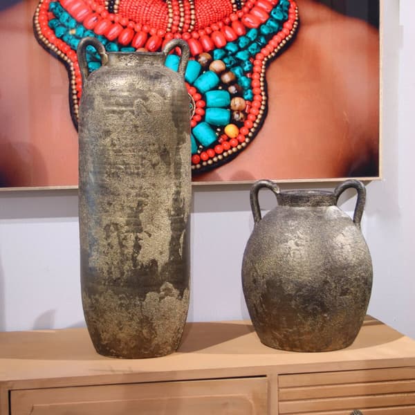 Vase Alexandra House Living Gylden Keramik Ældet o