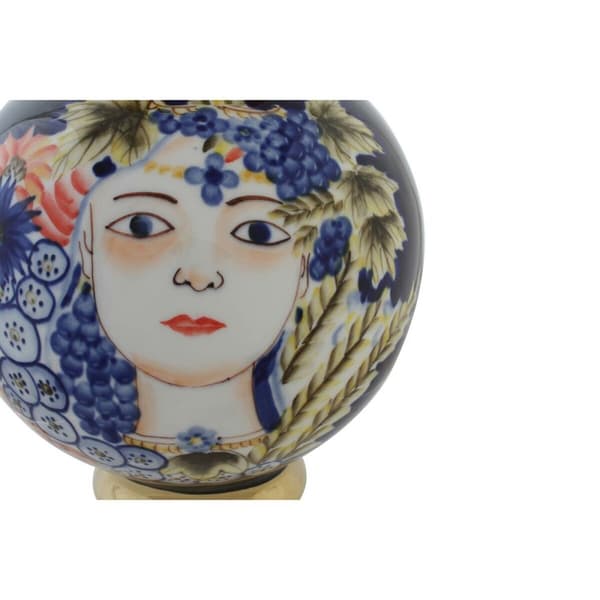 Vase DKD Home Decor Porselen Svart Shabby Chic (19 x 19 x 23 cm)