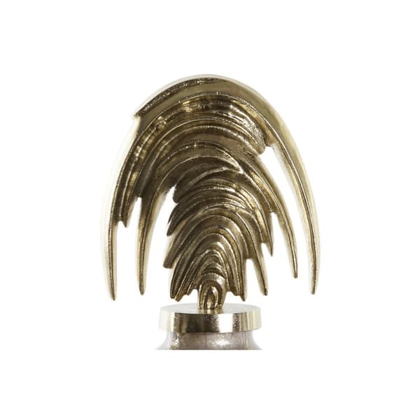 Vase DKD Home Decor Krystall Beige Gyllen Aluminium (28 x 11 x 45 cm)