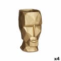 Miniatyrbilde 1 av 3: Vase 3D Ansikt Gyllen Polyresin 12 x 24,5 x 16 cm (4 enheter)