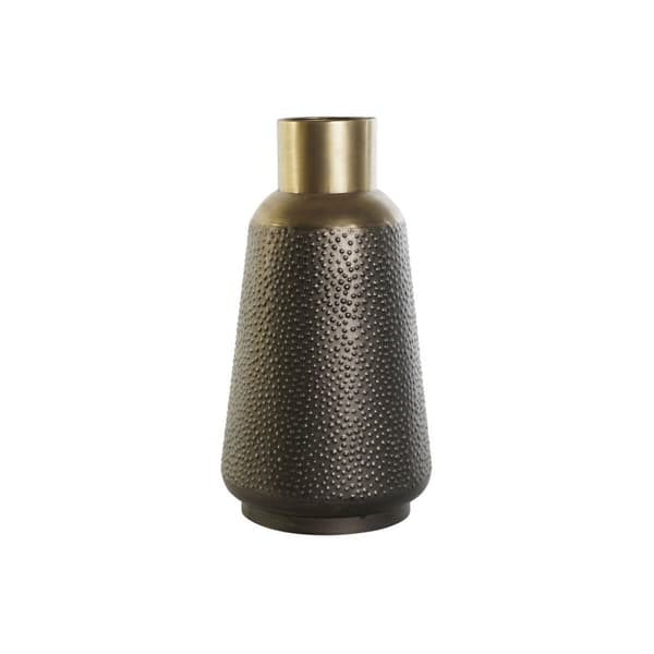 Vase DKD Home Decor Grå Gyllen Mørke Grå Metall Moderne 25 x 25 x 47 cm