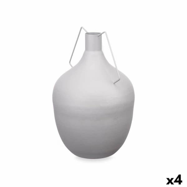 Vase Karaffel Grå Stål 24 x 40 x 24 cm (4 enheter)