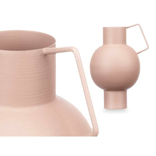 Vase Sfære Sand Stål 15 x 23 x 13 cm (6 enheter)