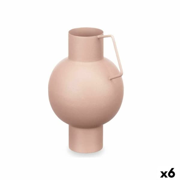 Vase Sfære Sand Stål 15 x 23 x 13 cm (6 enheter)