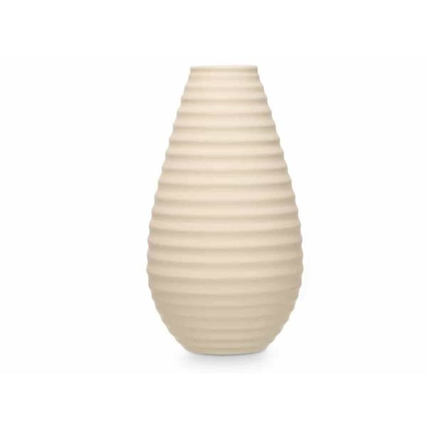 Vase Beige Keramikk 22 x 44 x 22 cm (2 enheter) Striper
