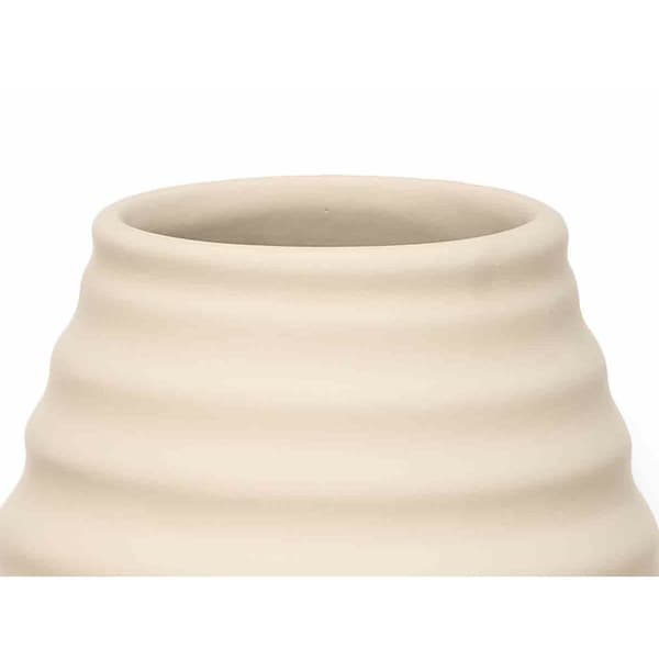 Vase Beige Keramikk 22 x 44 x 22 cm (2 enheter) Striper
