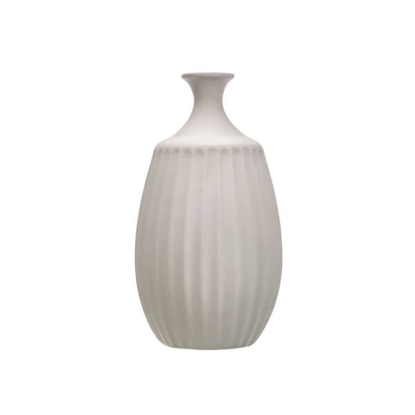 Vase Grå Keramikk 27 x 48 x 27 cm
