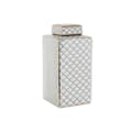 Pikkukuva 1 / 3: Maljakko DKD Home Decor 14,5 x 14,5 x 30 cm Posliini Kullattu Valkoinen
