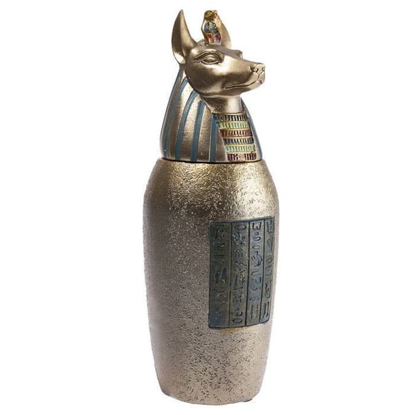 Egyptisk Canopic Vas – Gud Anubis