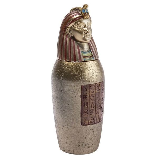 Set med 4 Canopic vaser - egyptisk dekoration
