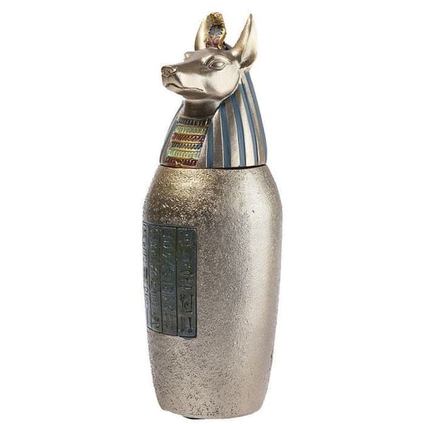 Set med 4 Canopic vaser - egyptisk dekoration