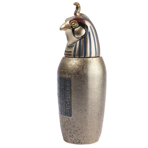 Set med 4 Canopic vaser - egyptisk dekoration