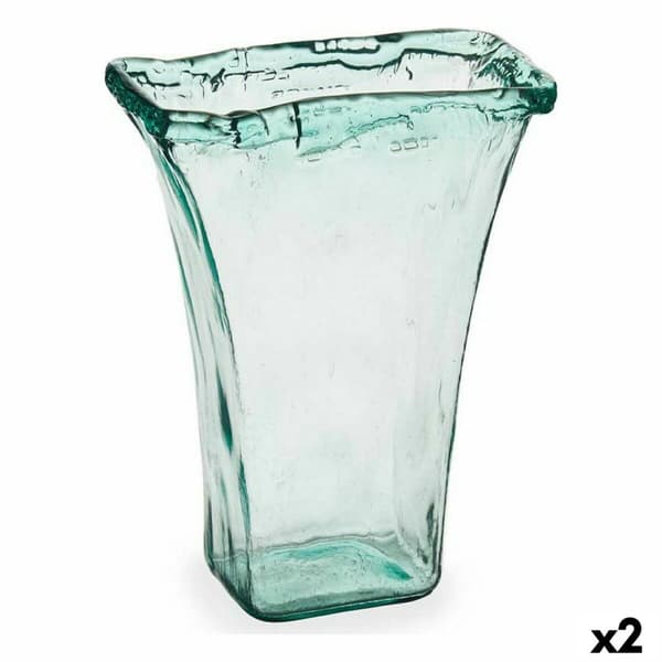 Vas 27 x 34,5 x 14 cm Glas Transparent (2 antal)