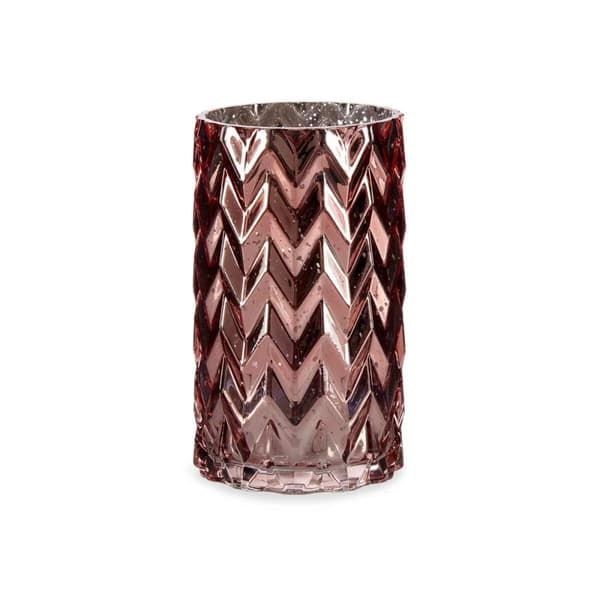 Vas Gravyr Ax Rosa Glas 11,3 x 19,5 x 11,3 cm (6 antal)