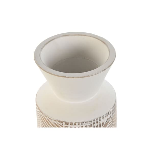 Vas Home ESPRIT Vit Naturell Mangoträ Kolonial 15 x 15 x 22,5 cm