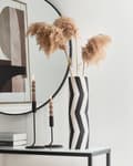 Miniatyrbillede 2 af 6: Hvid og sort stentøj dekorativ vandtæt blomstervase til lejlighed Moderne Stil