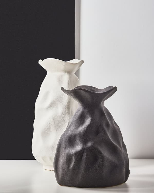 Blomvas Svart Stengods Inomhus Dekoration Modern Design Vattentät