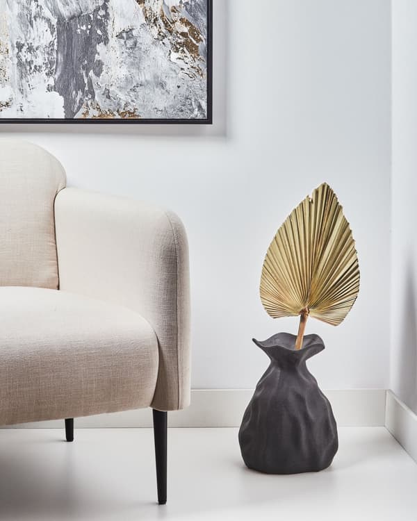 Blomvas Svart Stengods Inomhus Dekoration Modern Design Vattentät