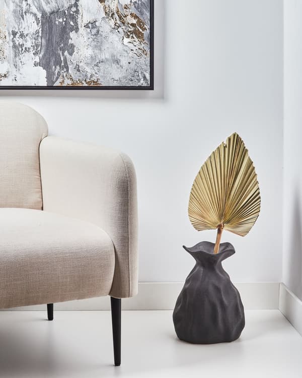 Blomvas Svart Stengods Inomhus Dekoration Modern Design Vattentät