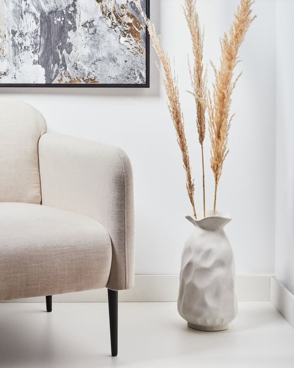 Blomvas Vit Stengods Inomhus Dekoration Modern Design Vattentät