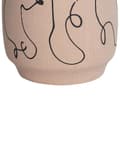 Miniatyrbild 7 av 7: Blomvas Sandbeige Stengods Abstrakt Motiv Inomhusdekoration Modern Design Vattentät